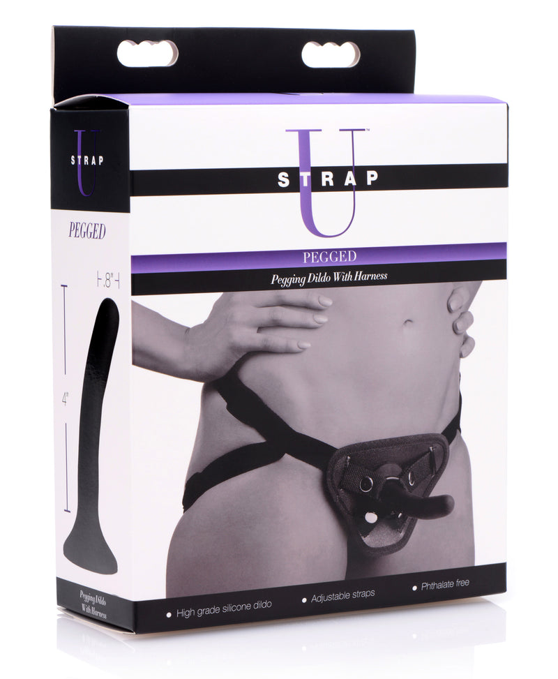 XR Brands Strap U Pegged Pegging Dildo With Harness