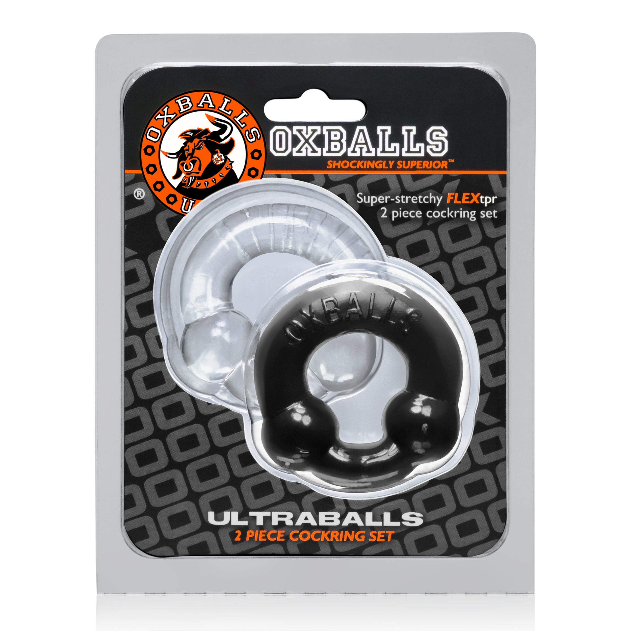 OxBalls Ultraballs Mens Stretchy Cock Rings 2 Pack Secondary image