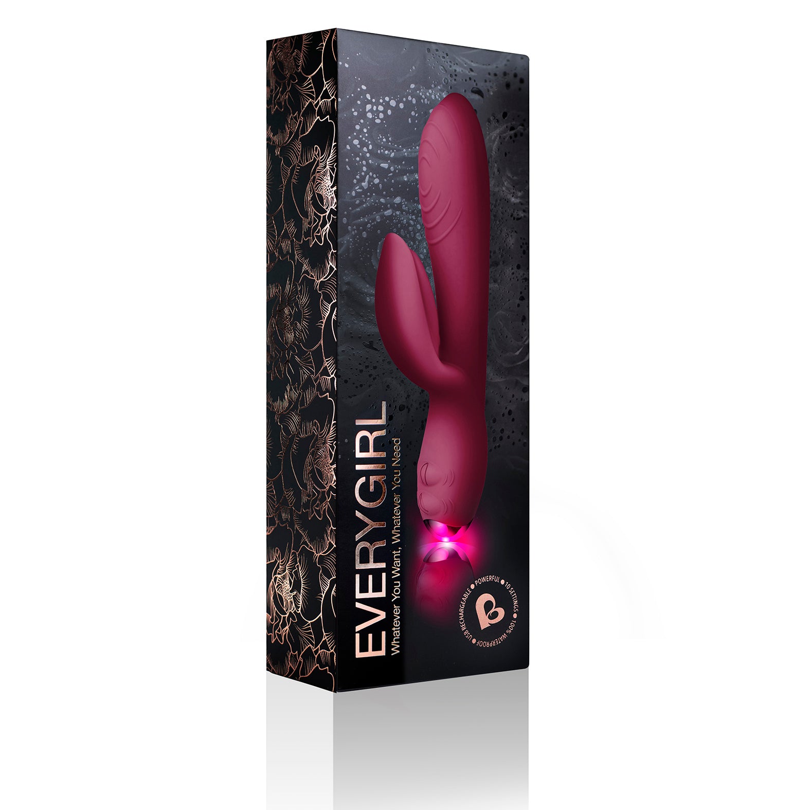 Rocks Off Every Girl Rabbit Vibrator Burgundy Secondary image