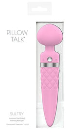 BMS Factory Pillow Talk Sultry Dual Ended Warming Body Wand Massager Pink