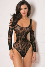 Rene Rofe Set The Mood Off The Shoulder Lace Bodysuit One Size Rene Rofe