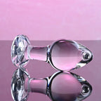 Adam & Eve PINK GEM GLASS Butt Plug With Pink Gem Base Medium 8.7cm Adam & Eve