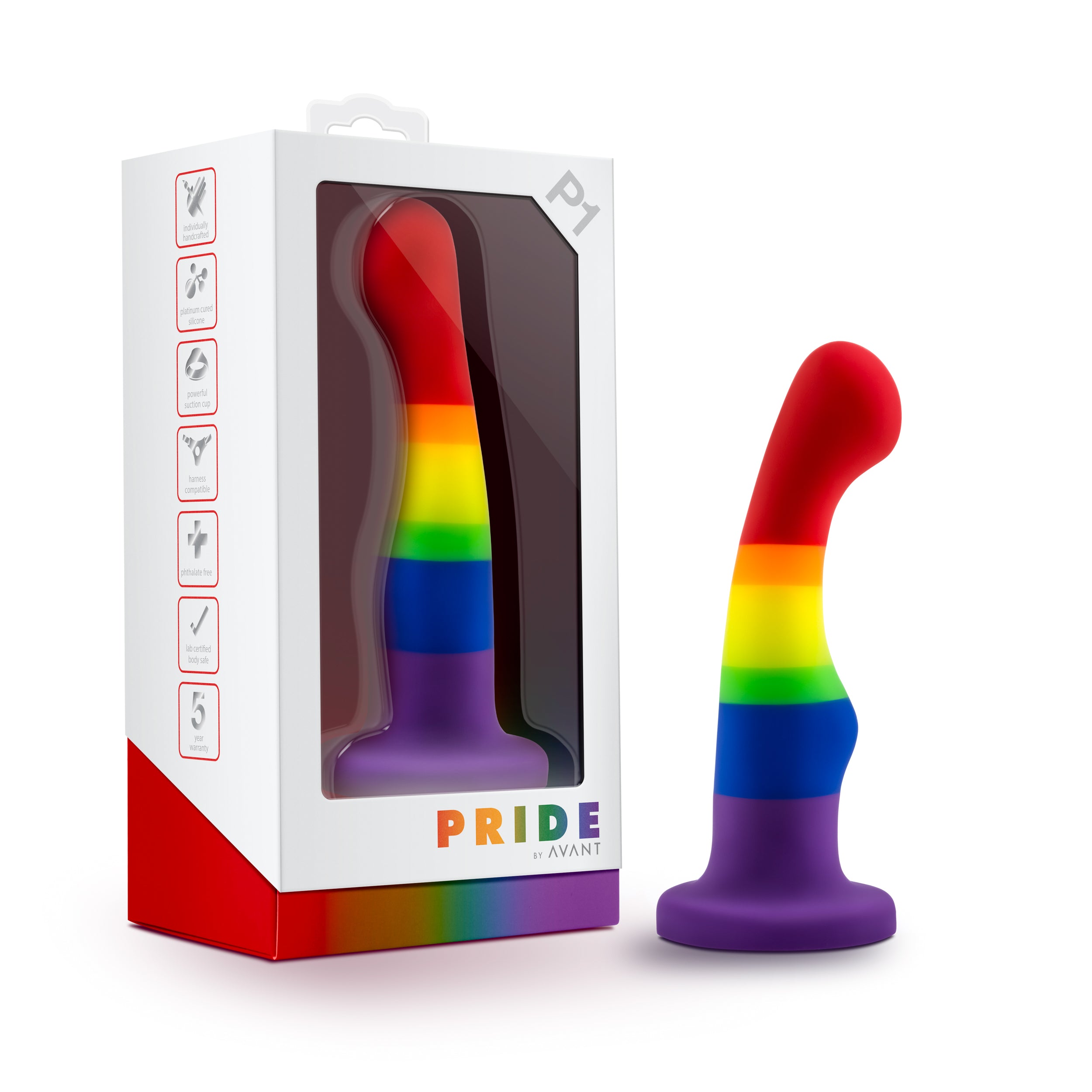 Blush Novelties Avant Pride P1 Freedom Silicone Dildo Blush Novelties