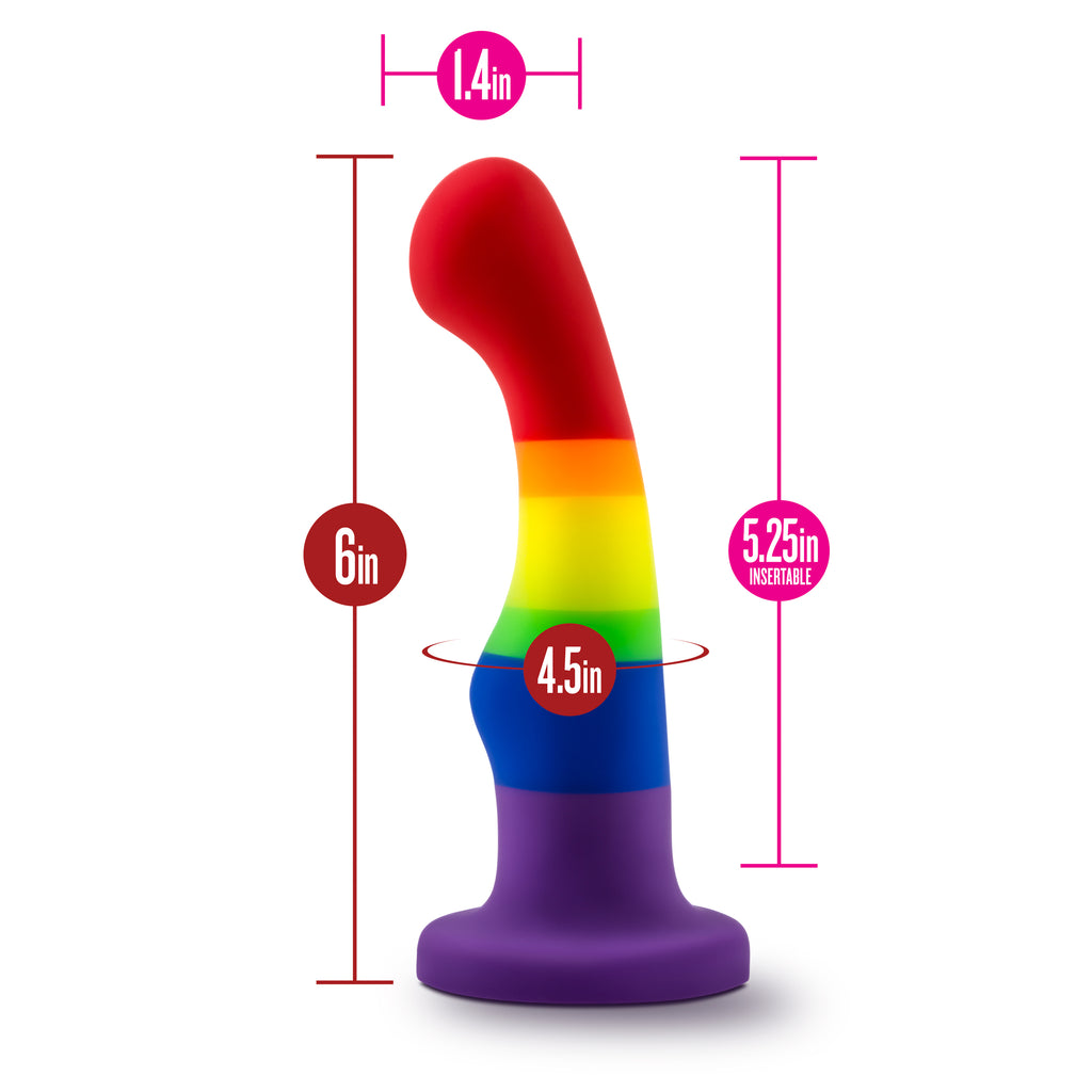 Blush Novelties Avant Pride P1 Freedom Silicone Dildo Blush Novelties