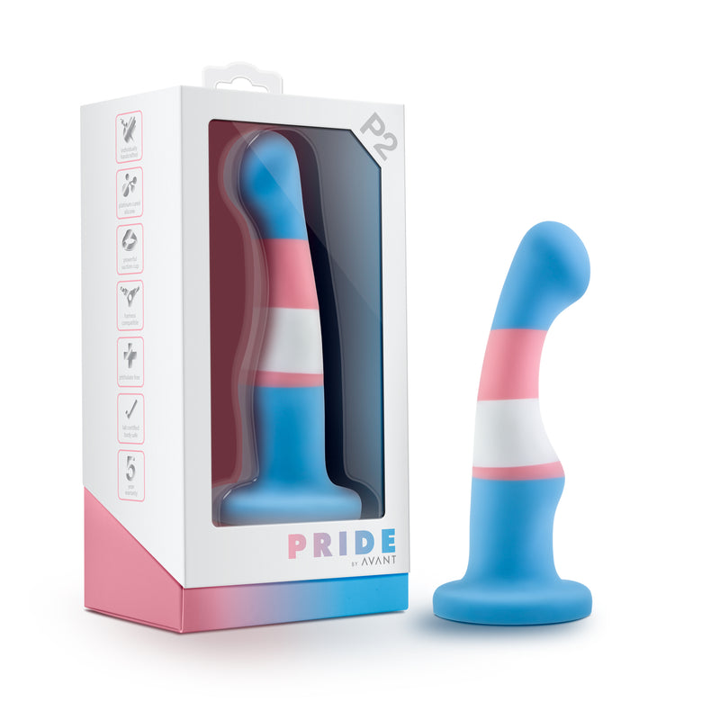 Blush Novelties Avant Pride P2 True Blue Silicone Dildo