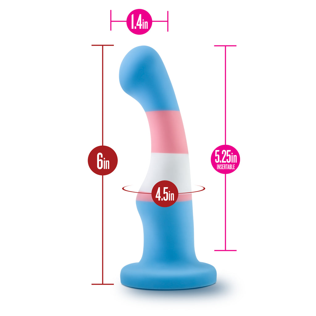 Blush Novelties Avant Pride P2 True Blue Silicone Dildo Blush Novelties