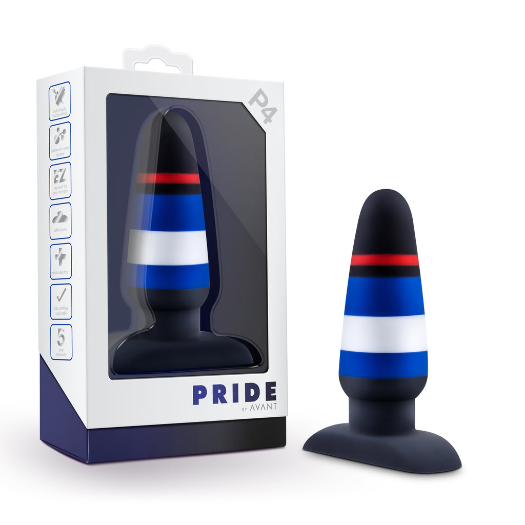 Blush Novelties Avant Pride P4 Power Play Silicone Butt Plug Blush Novelties