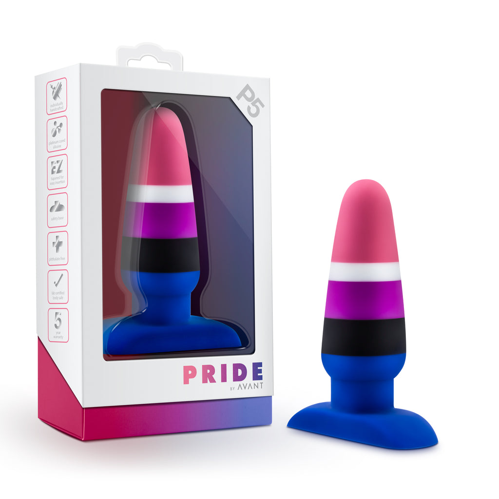 Blush Novelties Avant Pride P5 Fluid Silicone Butt Plug Blush Novelties