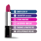 Rose Lipstick Mini & Slim Vibrator Black