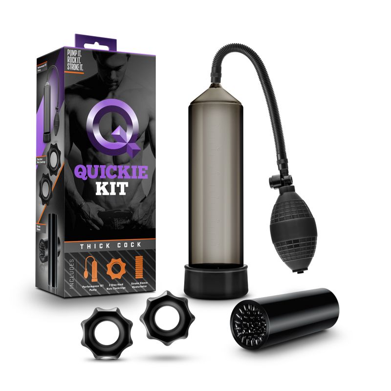Quickie Kit Thick Cock Penis Pump Black Quickie Kit Main image