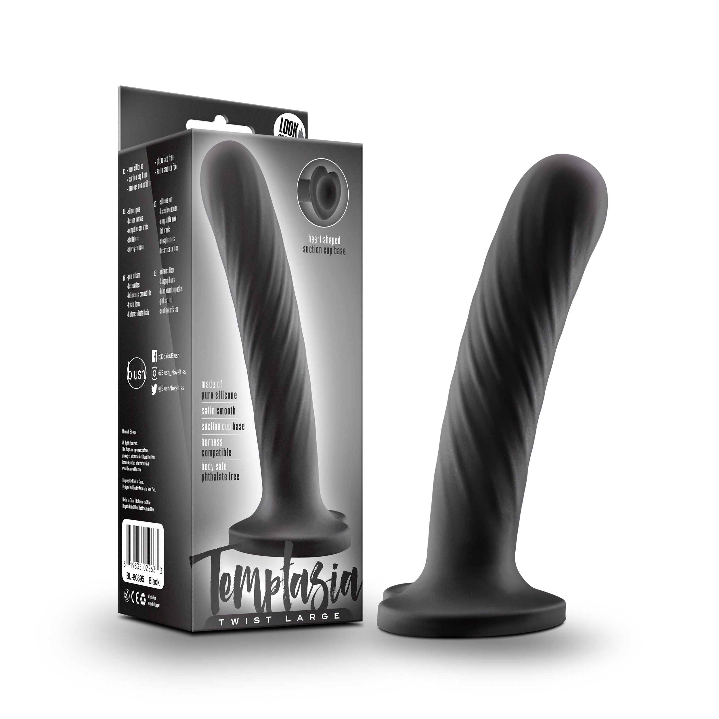 Blush Novelties Temptasia Twist Large Suction Cup Dildo Blush Novelties