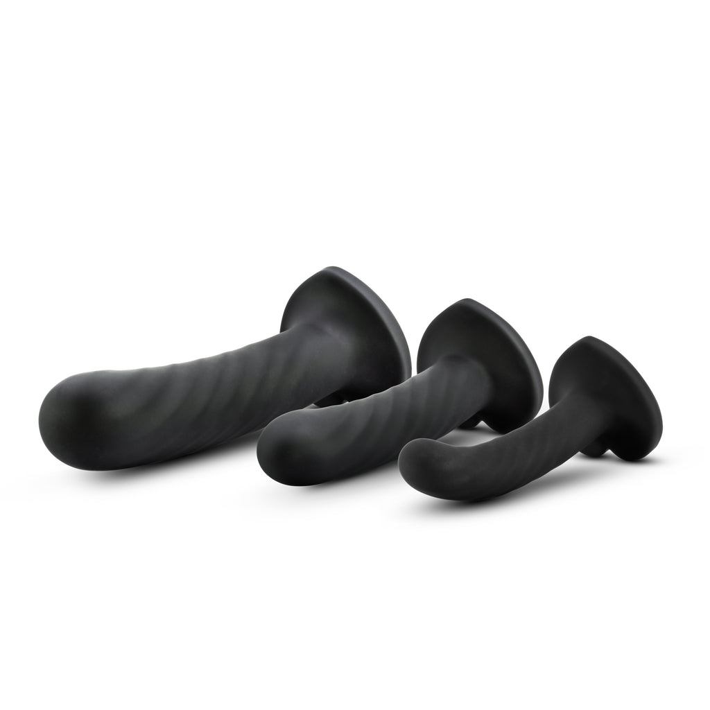 Blush Novelties Temptasia Twist Silicone Dildo Kit Set Of Three Blush Novelties