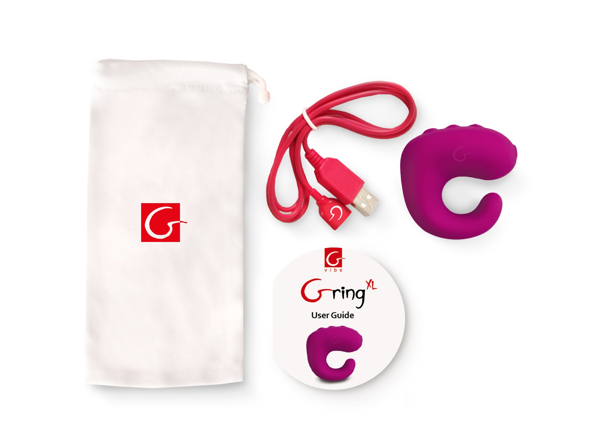 Gvibe Gring Remote Control Finger Vibrator XL Sweet Raspberry