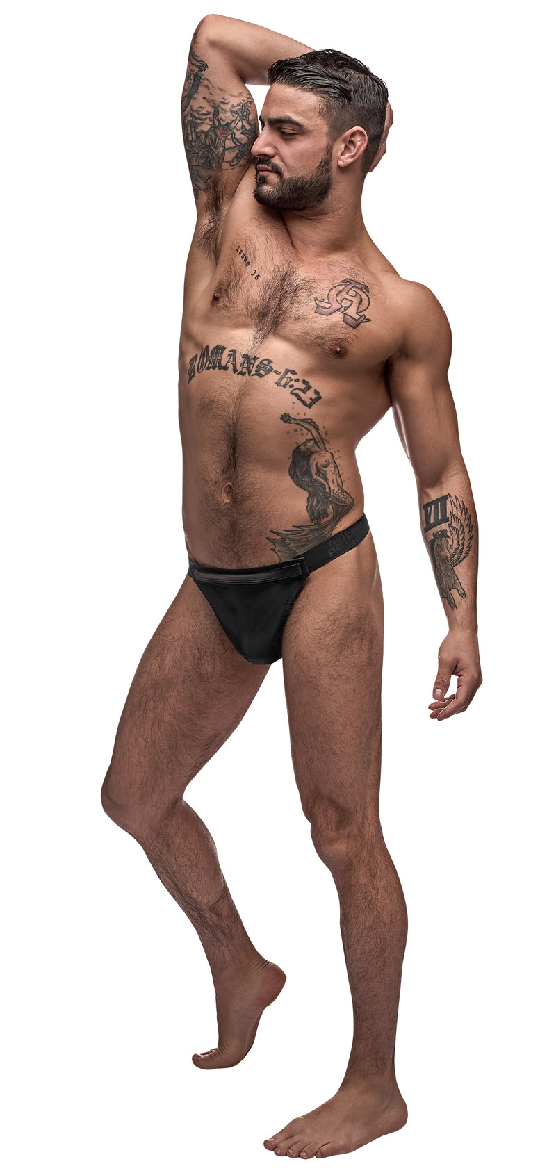 Male Power Grip and Rip Off Mens Thong Black