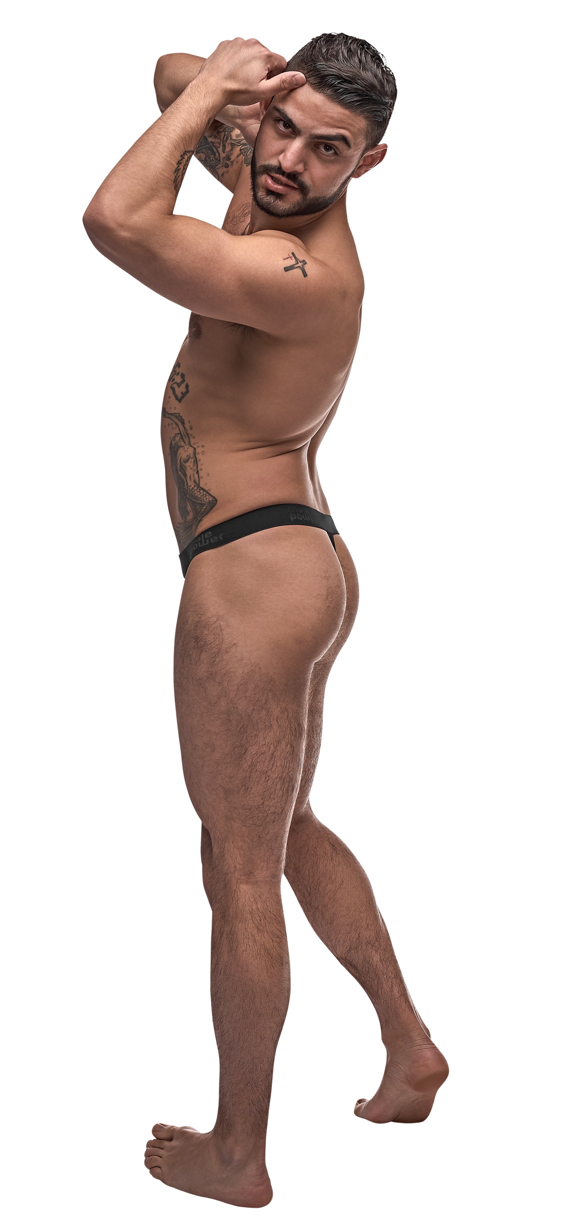 Male Power Grip and Rip Off Mens Thong Black Male Power