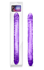 Blush Novelties B Yours Double Realistic Dildo Purple 18 Inch Blush Novelties