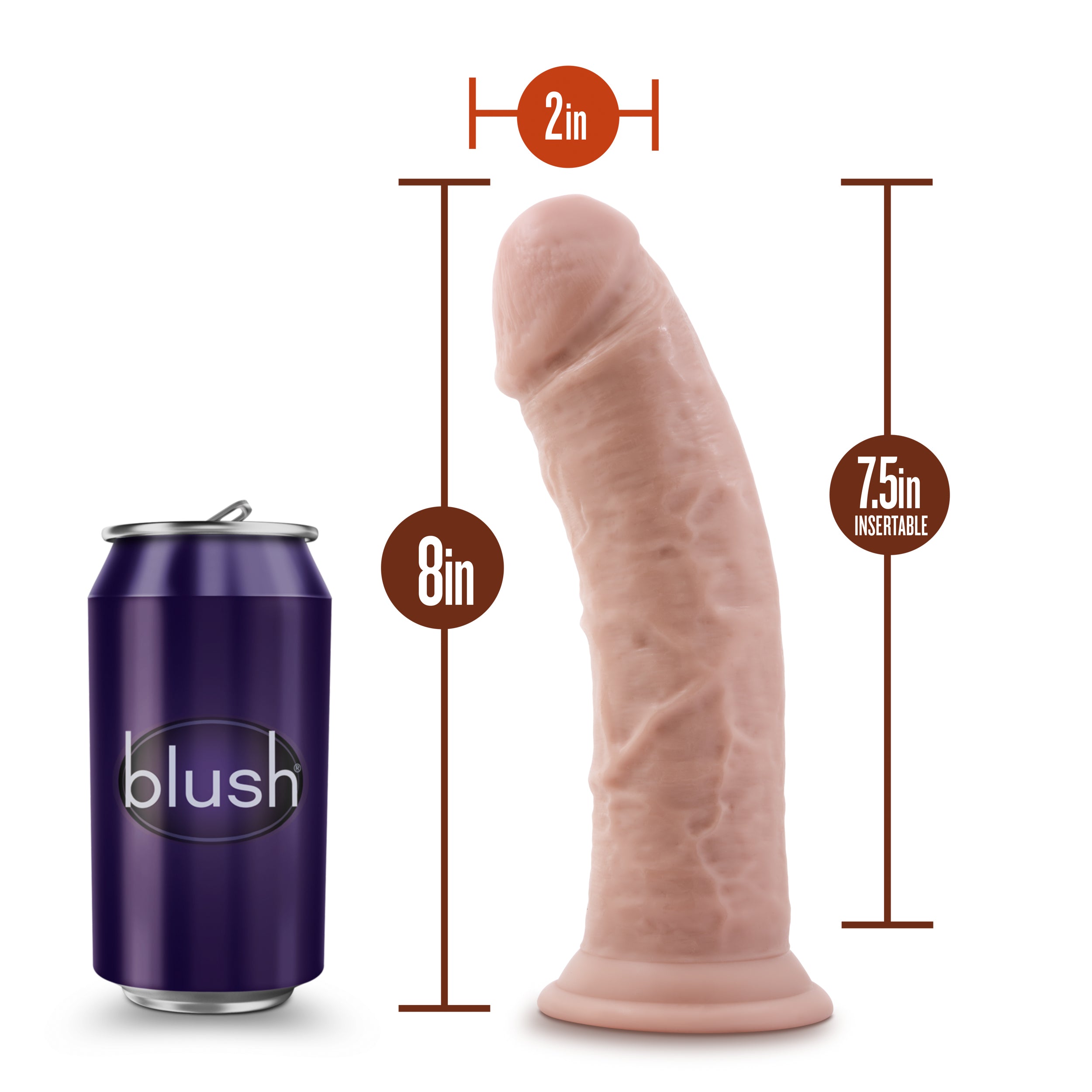Blush Novelties Dr Skin Cock With Suction Cup 8 Inch Vanilla Blush Novelties