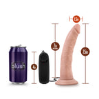 Blush Novelties Dr Skin Dr Dave Vibrating Cock With Suction Cup 7 Inch Vanilla Blush Novelties