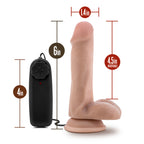 Blush Novelties Dr Skin Dr Rob Vibrating Cock With Suction Cup 6 Inch Vanilla Blush Novelties