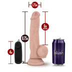 Dr Skin Dr Jay Vibrating Cock With Suction Cup 8.75 Inch Vanilla Blush Novelties
