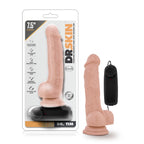 Blush Novelties Dr Skin Dr Tim Vibrating Cock With Suction Cup 7.5 Inch Vanilla Blush Novelties