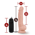 Blush Novelties Dr Skin Dr Tim Vibrating Cock With Suction Cup 7.5 Inch Vanilla Blush Novelties