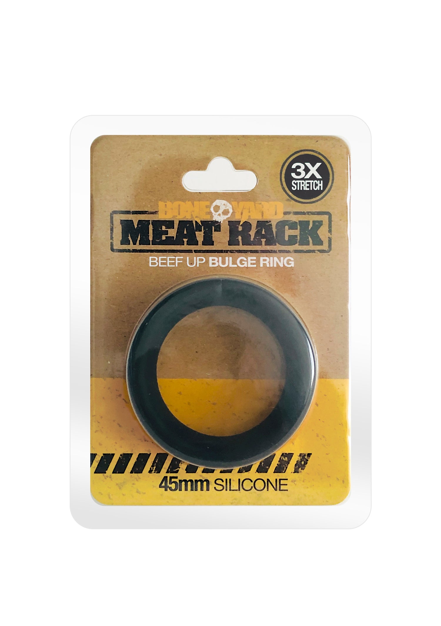 XR Brands C1R Releasing Boneyard Meat Rack Cock Ring Black Main image