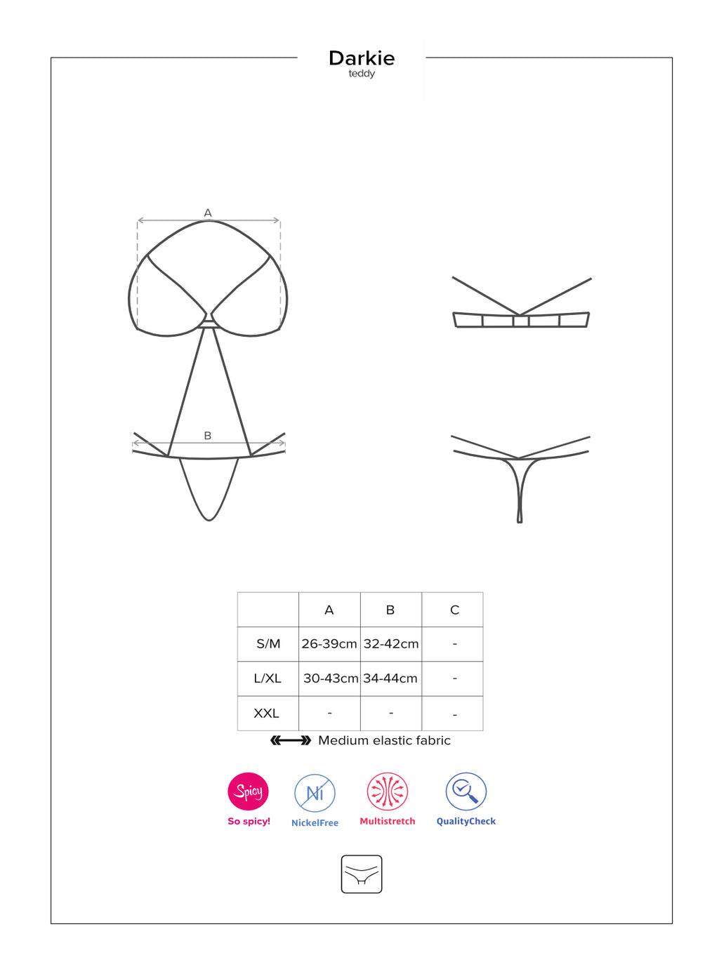 Obsessive Darkie Crotchless Womens Teddy Obsessive