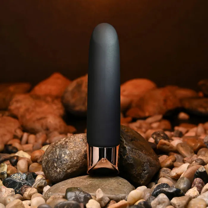 Gender X THE GOLD STANDARD USB Rechargeable Bullet Vibrator Black / Rose Gold Gender X