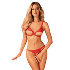 Obsessive Bergamore 2 Piece Bra and Panty Set Red Obsessive