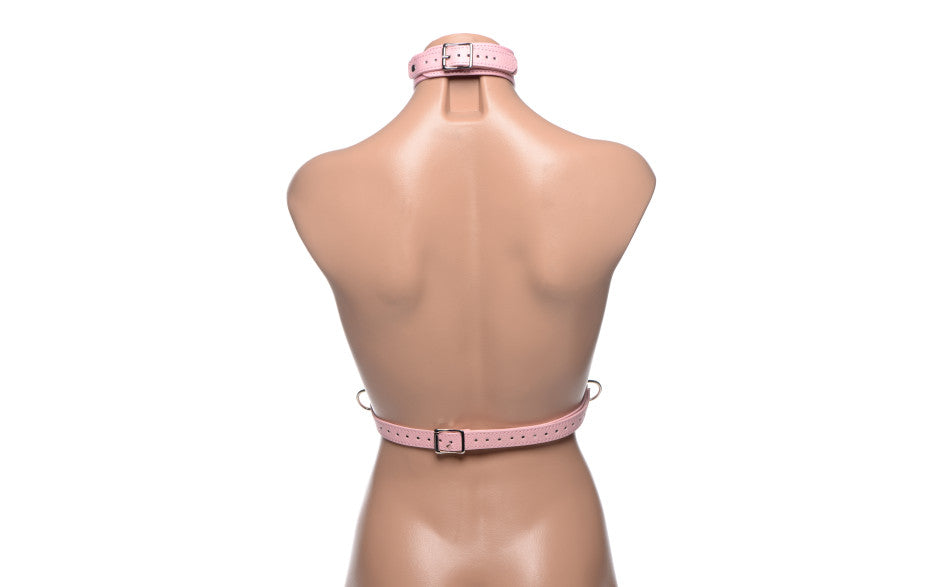 XR Brands Frisky Miss Behaved Chest Harness Pink Secondary image