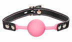 XR Brands Frisky Glow Gag Glow In The Dark Silicone BDSM Ball Gag