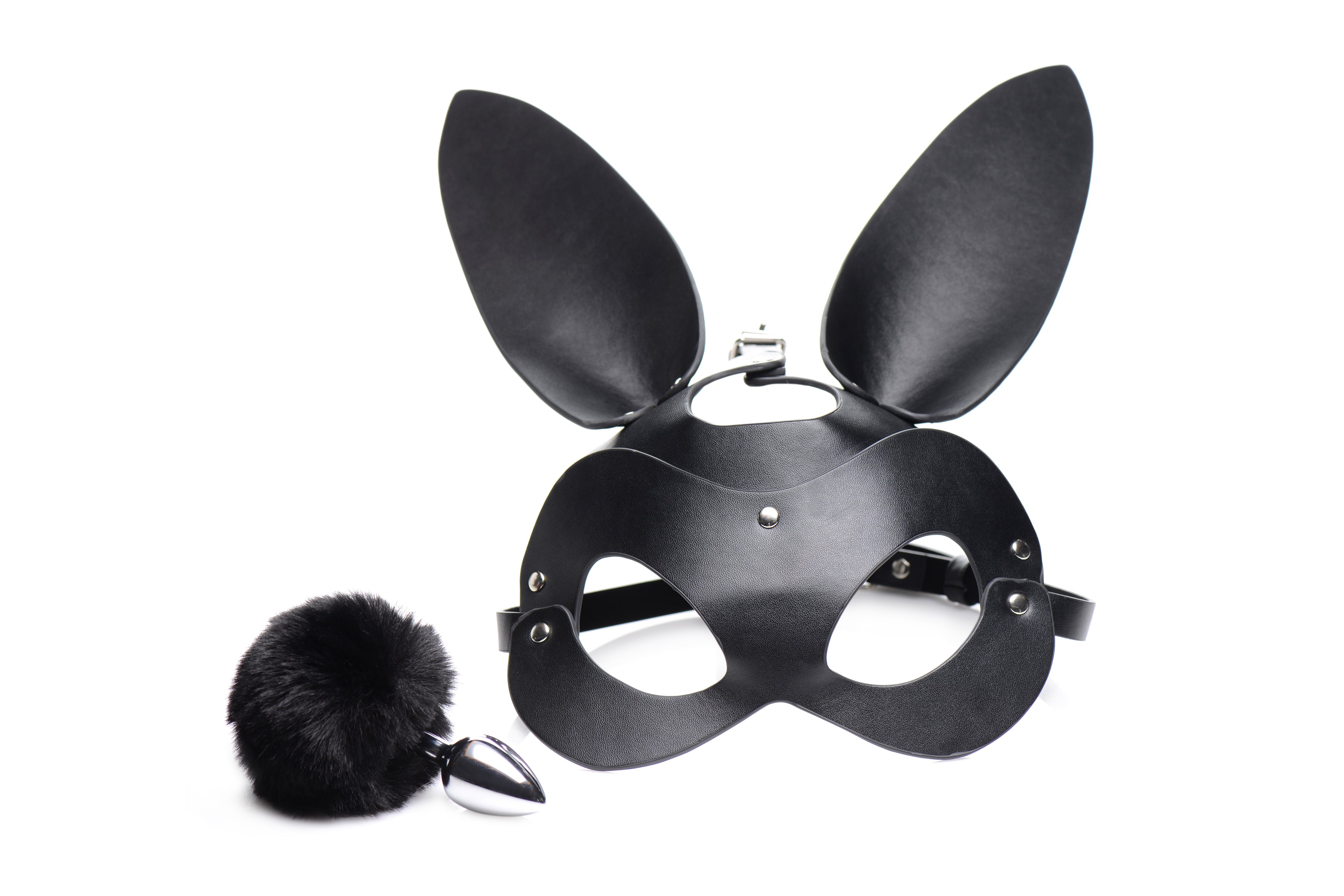 XR Brands Tailz Bunny Tail Anal Plug & Mask Set