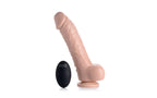 XR Brands Loadz Dual Density Squirting Dildo Light Skin Tone With Remote 8.5 Inch XR Brands