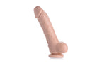 XR Brands Loadz Dual Density Squirting Dildo Light Skin Tone With Remote 8.5 Inch XR Brands