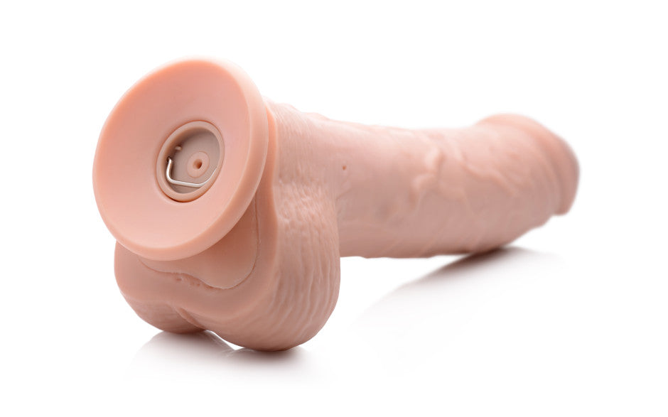 XR Brands Loadz Dual Density Squirting Dildo Light Skin Tone With Remote 8.5 Inch XR Brands