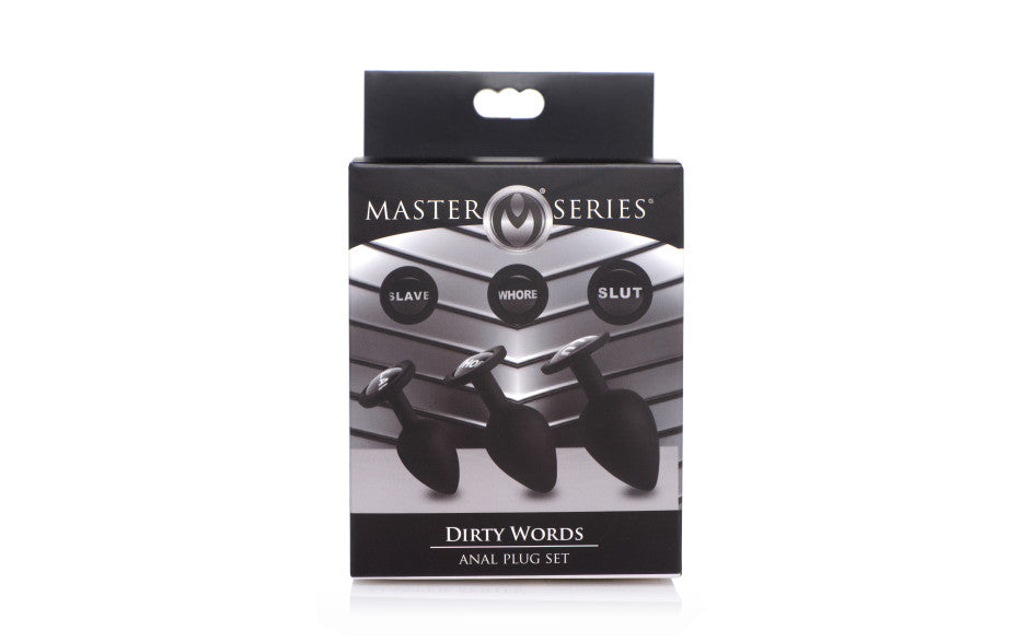 Master Series Dirty Words Anal Plug Set Master Series