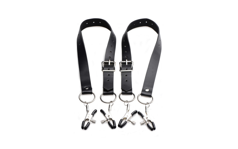 Master Series Labia Spreader Straps With Clamps Master Series