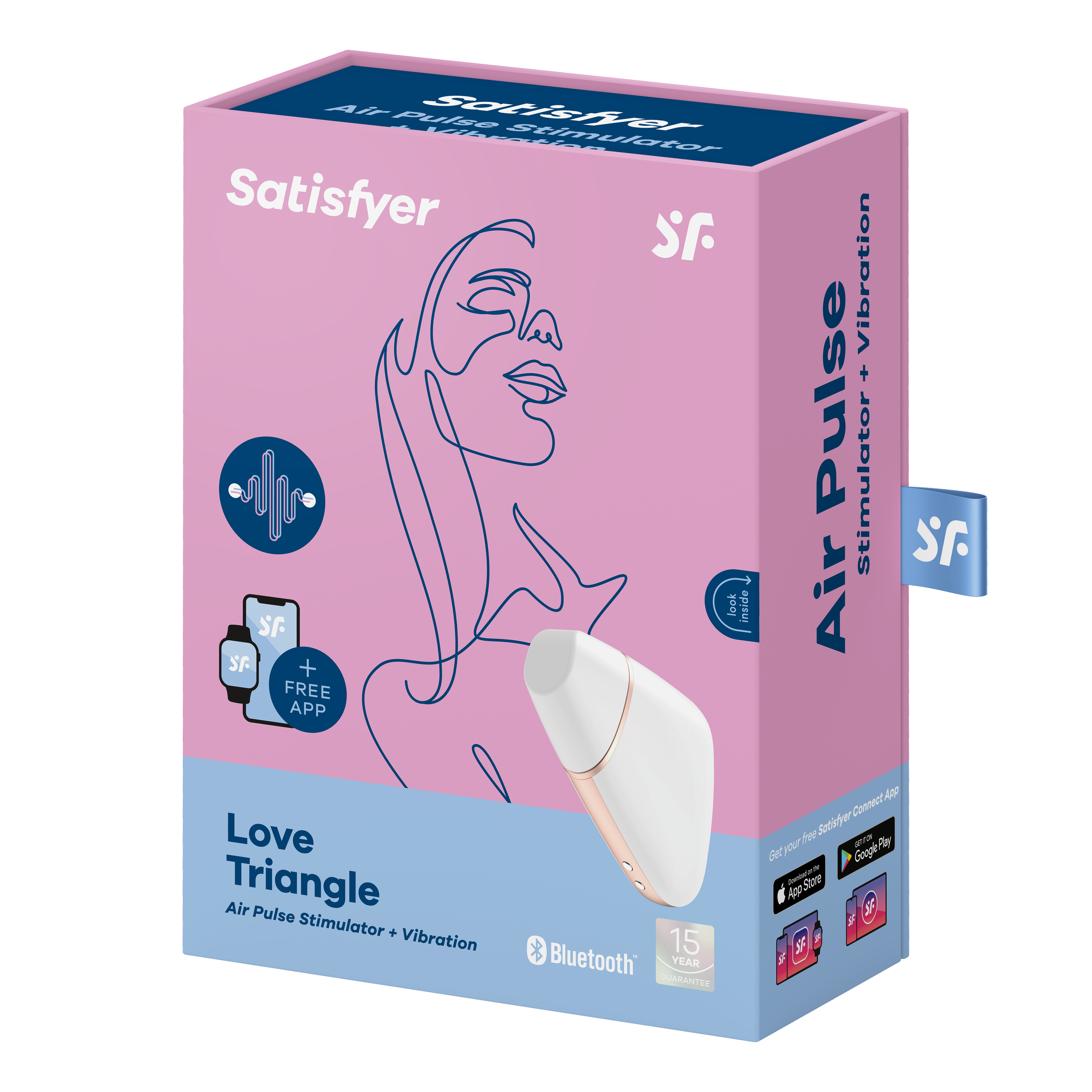 Satisfyer Love Triangle App Controlled Air Pulse Clitoral Massager