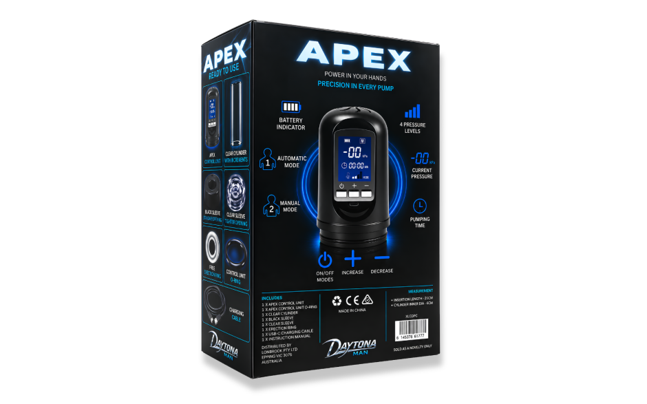 Daytona Apex Luxury USB Rechargeable LCD Auto Pump Clear LOVVA
