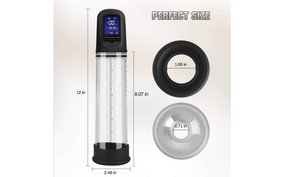 Daytona Apex Luxury USB Rechargeable LCD Auto Pump Clear LOVVA