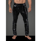 Noir Handmade Mens Long Elastic PVC Pants Noir Handmade