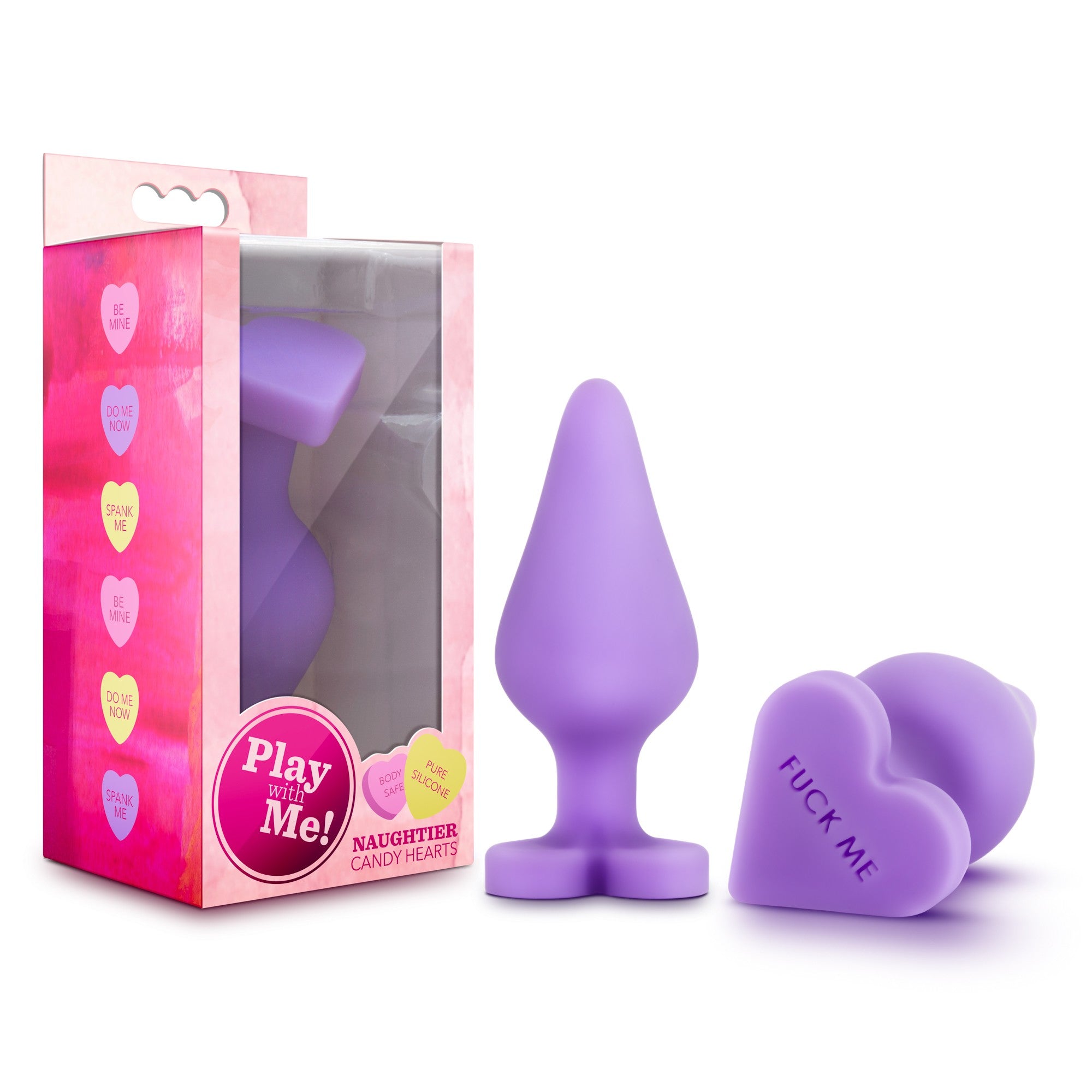 Blush Novelties Play With Me Naughtier Candy Heart Shaped Fuck Me Butt Plug Main image