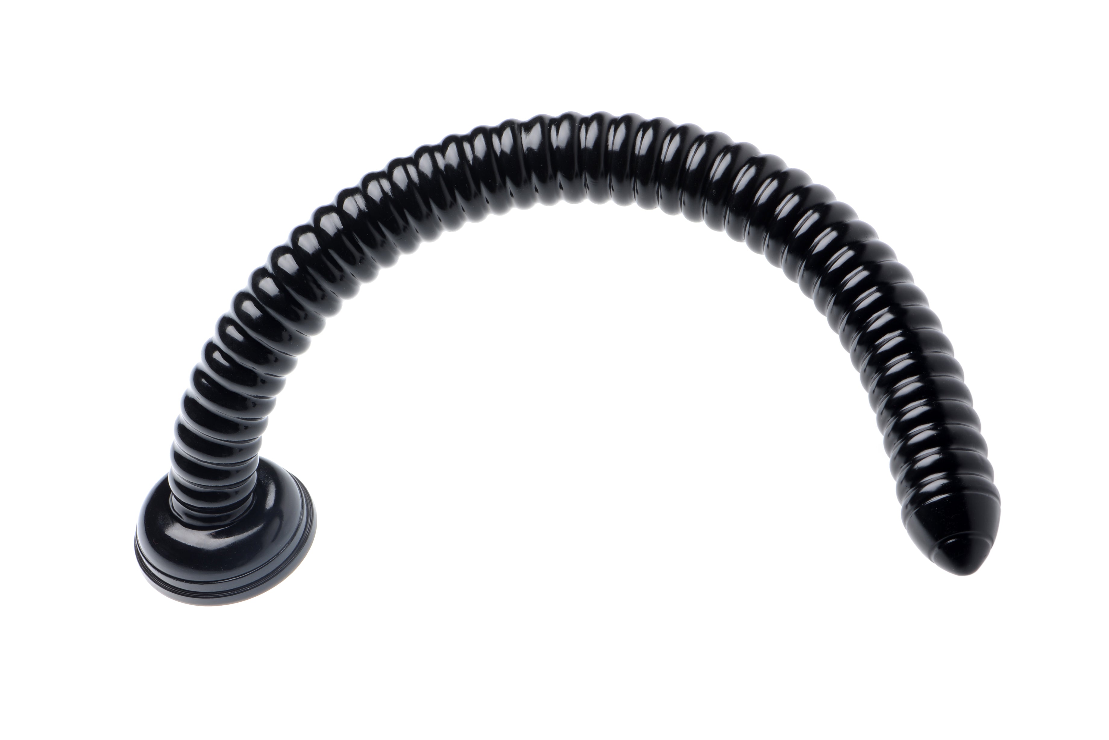 XR Brands Hosed Ribbed Hose Suction Cup Anal Dildo 19 Inch Secondary image