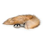 XR Brands Fetish Collection Fox Tail No 2 Silver Butt Plug