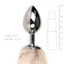 XR Brands Fetish Collection Fox Tail No 2 Silver Butt Plug