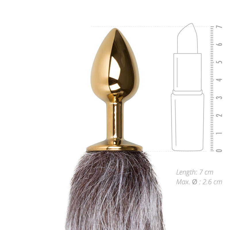 XR Brands Fetish Collection Fox Tail No 5 Gold Anal Plug