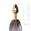 XR Brands Fetish Collection Fox Tail No 5 Gold Anal Plug