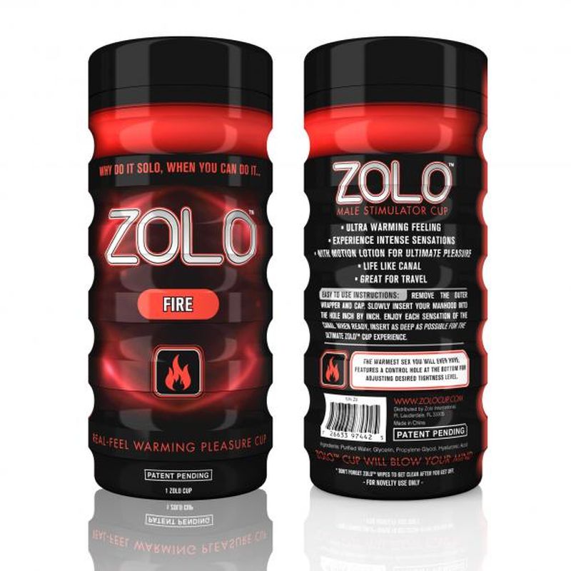 Zolo Fire Ultra Warming Sensations Male Masturbator Cup
