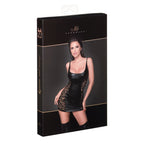Noir Handmade Power Wetlook Dress - Lace Inserts for Sexy, Playful Look Noir Handmade